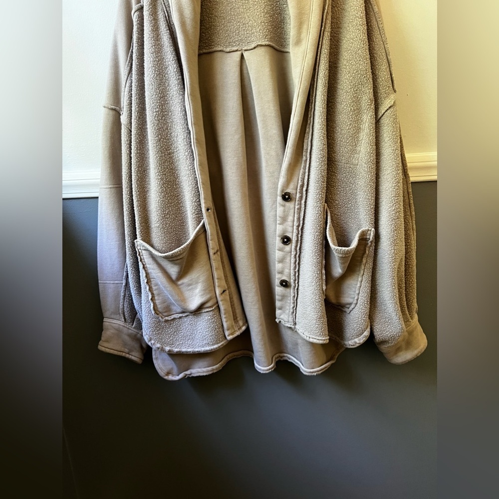 Free People Jordan slouchy jacket magic mushroom medium - Picture 6 of 9